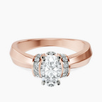 18kt Rose Gold Delanie Side Cuff Lab Diamond Ring front image