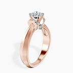 10kt Rose Gold Delanie Side Cuff Lab Diamond Ring standing product image one