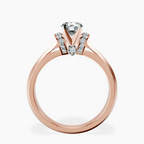10kt Rose Gold Delanie Side Cuff Lab Diamond Ring side right image one