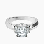 Platinum Delanie Side Cuff Lab Diamond Ring front image