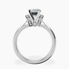 Platinum Delanie Side Cuff Lab Diamond Ring side right image one
