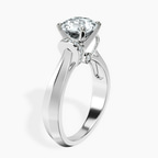 Platinum Delanie Side Cuff Lab Diamond Ring standing product image one