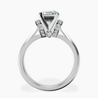 Platinum Delanie Side Cuff Lab Diamond Ring side right image one