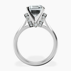 Platinum Delanie Side Cuff Lab Diamond Ring side right image one