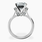 Platinum Delanie Side Cuff Lab Diamond Ring side right image one