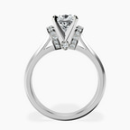 Platinum Delanie Side Cuff Lab Diamond Ring side right image one