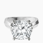 Platinum Delanie Side Cuff Lab Diamond Ring front image