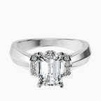 Platinum Delanie Side Cuff Lab Diamond Ring front image