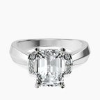 Platinum Delanie Side Cuff Lab Diamond Ring front image