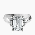 Platinum Delanie Side Cuff Lab Diamond Ring front image