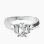 Platinum Delanie Side Cuff Lab Diamond Ring front image
