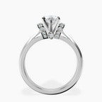 Platinum Delanie Side Cuff Lab Diamond Ring side right image one