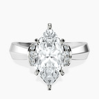 Platinum Delanie Side Cuff Lab Diamond Ring front image
