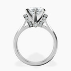 Platinum Delanie Side Cuff Lab Diamond Ring side right image one