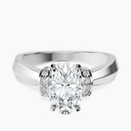 Platinum Delanie Side Cuff Lab Diamond Ring front image