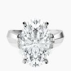 Platinum Delanie Side Cuff Lab Diamond Ring front image