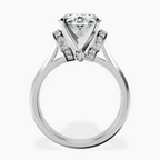 Platinum Delanie Side Cuff Lab Diamond Ring side right image one