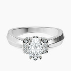Platinum Delanie Side Cuff Lab Diamond Ring front image