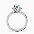 Platinum Delanie Side Cuff Lab Diamond Ring side right image one