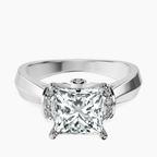 Platinum Delanie Side Cuff Lab Diamond Ring front image