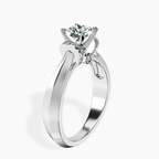 Platinum Delanie Side Cuff Lab Diamond Ring standing product image one