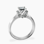 Platinum Delanie Side Cuff Lab Diamond Ring side right image one
