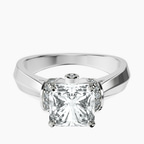 Platinum Delanie Side Cuff Lab Diamond Ring front image