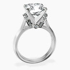 Platinum Delanie Side Cuff Lab Diamond Ring side right image one