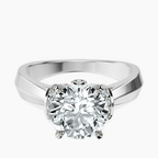 14ct White Gold Delanie Side Cuff Lab Diamond Ring front image