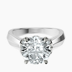 Platinum Delanie Side Cuff Lab Diamond Ring front image