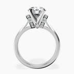 Platinum Delanie Side Cuff Lab Diamond Ring side right image one