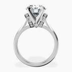 14kt White Gold Delanie Side Cuff Lab Diamond Ring side right image one