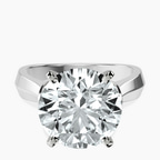 Platinum Delanie Side Cuff Lab Diamond Ring front image