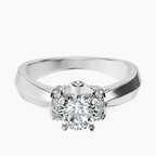 14kt White Gold Delanie Side Cuff Lab Diamond Ring front image