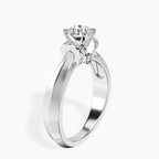 14kt White Gold Delanie Side Cuff Lab Diamond Ring standing product image one