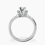 14kt White Gold Delanie Side Cuff Lab Diamond Ring side right image one