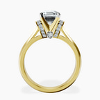 9ct Yellow Gold Delanie Side Cuff Lab Diamond Ring side right image one