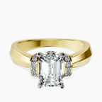 14kt Yellow Gold Delanie Side Cuff Lab Diamond Ring front image