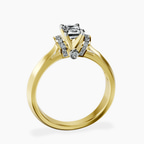 14kt Yellow Gold Delanie Side Cuff Lab Diamond Ring side right image one