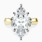 18kt Yellow Gold Delanie Side Cuff Lab Diamond Ring front image