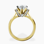 18kt Yellow Gold Delanie Side Cuff Lab Diamond Ring side right image one