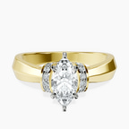 10kt Yellow Gold Delanie Side Cuff Lab Diamond Ring front image