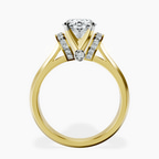2.06 ct. oval Delanie Side Cuff Ring in 18kt yellow gold side right image one