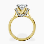 18kt Yellow Gold Delanie Side Cuff Lab Diamond Ring side right image one