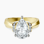 9ct Yellow Gold Delanie Side Cuff Lab Diamond Ring front image