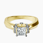 18kt Yellow Gold Delanie Side Cuff Lab Diamond Ring front image