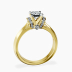 18kt Yellow Gold Delanie Side Cuff Lab Diamond Ring side right image one