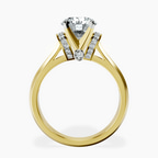 18ct Yellow Gold Delanie Side Cuff Lab Diamond Ring side right image one