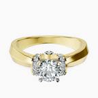 18kt Yellow Gold Delanie Side Cuff Lab Diamond Ring front image