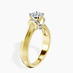 18kt Yellow Gold Delanie Side Cuff Lab Diamond Ring standing product image one